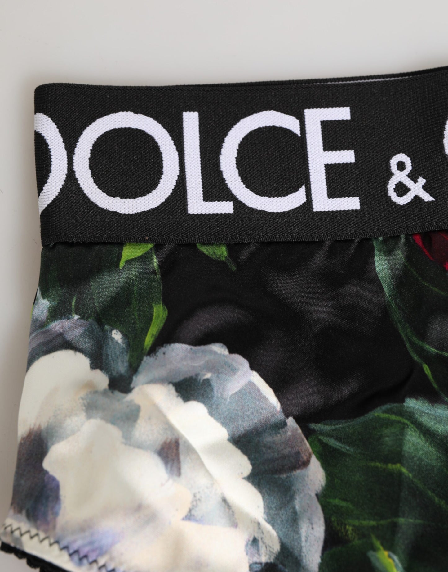 Black Floral Print High Waist Panty Underwear