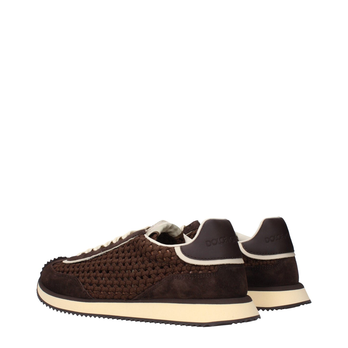 Brown Fabric Low Tops
