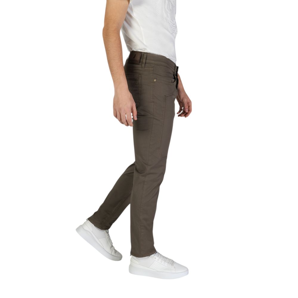 Brown Cotton Skinny Pant