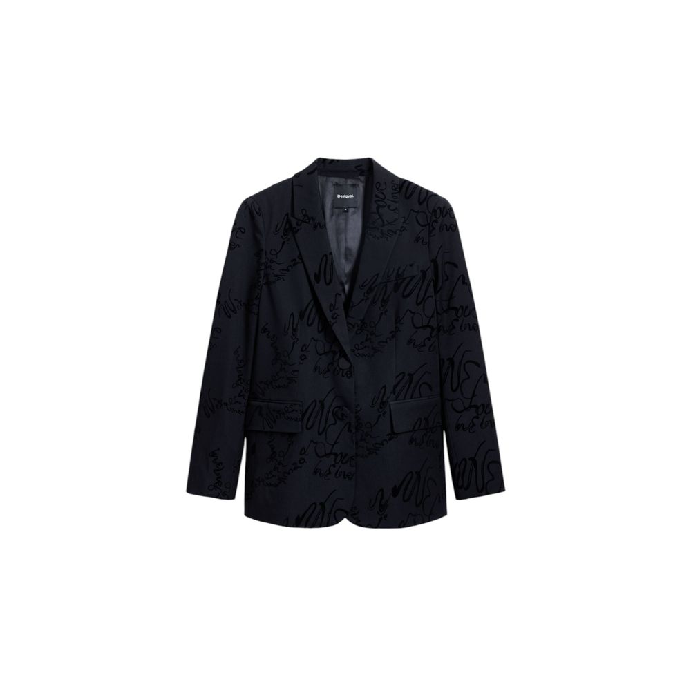 Black Polyester Blazer