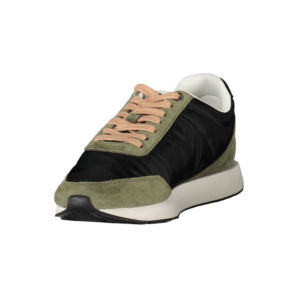 Black Leather Women Sneaker