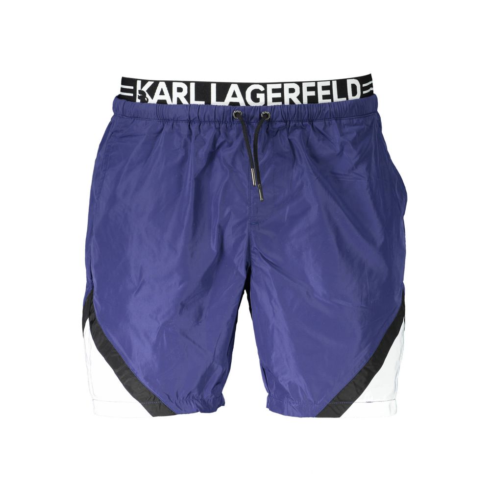 Blue Polyester Swimwear