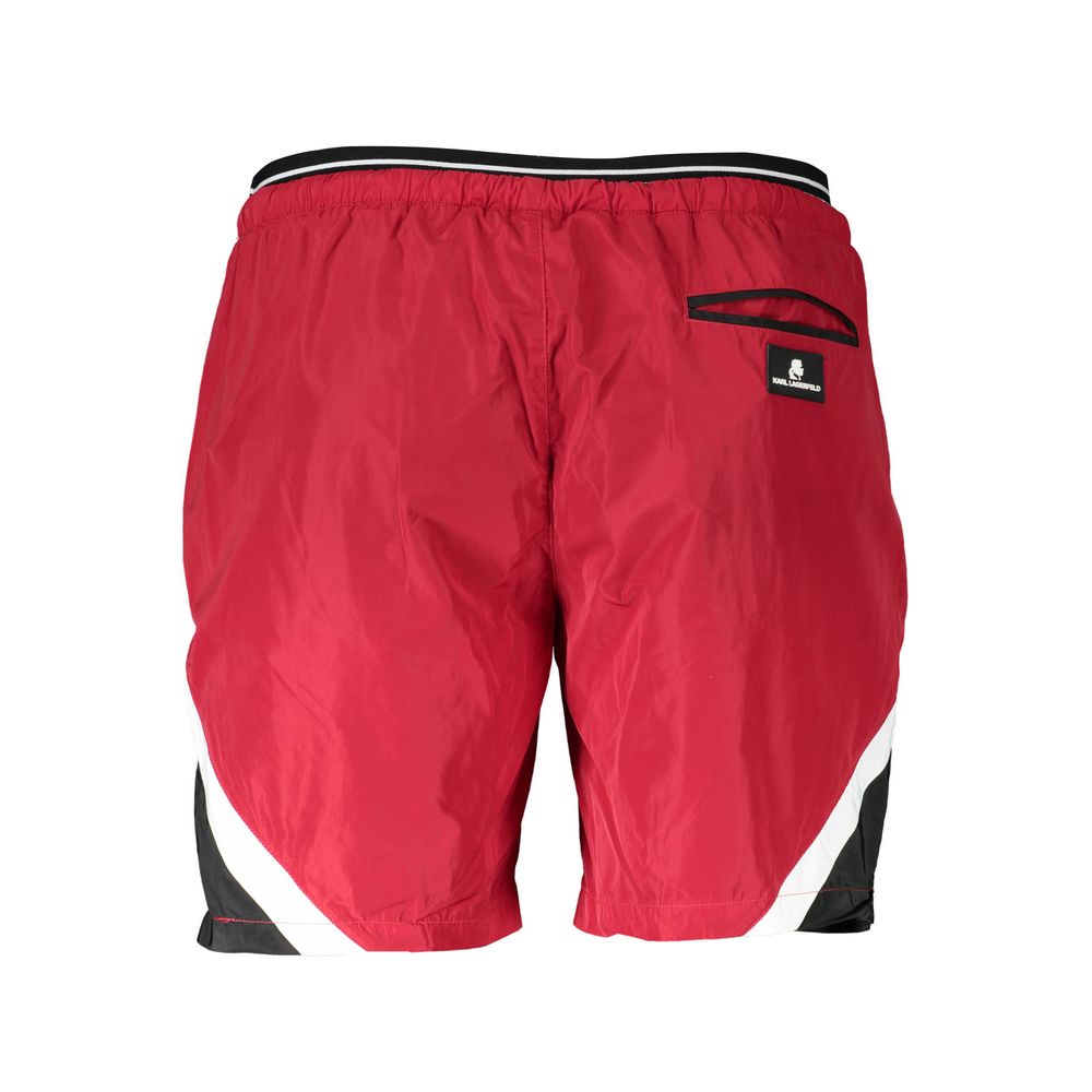 Red Polyester Swimwear