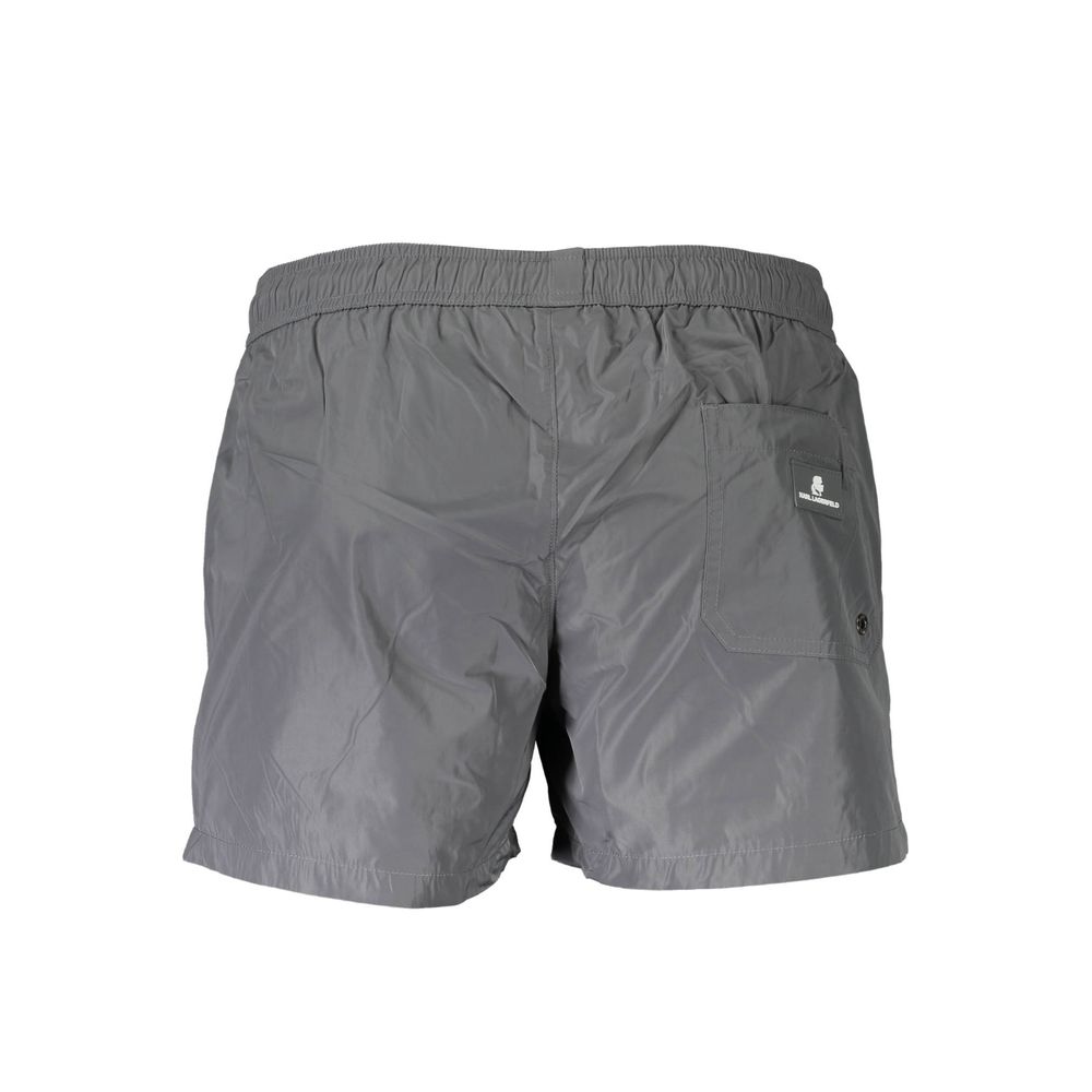 Gray Polyester Swimwear