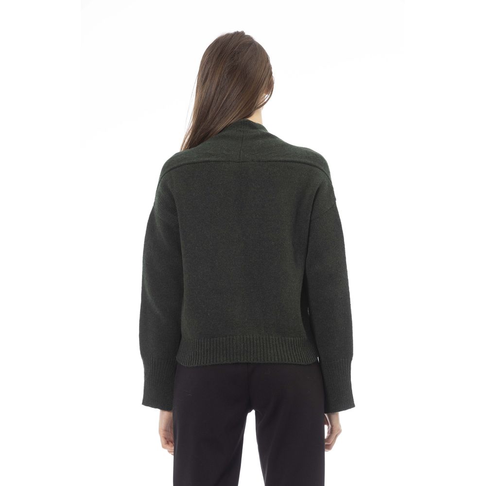 Gray Merino Wool Cardigan