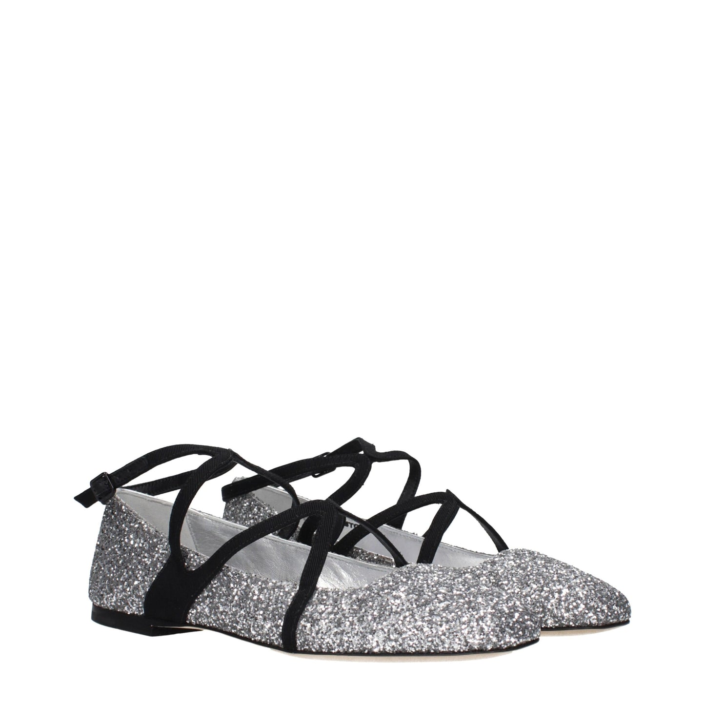 Gray Plastic Ballet Flats