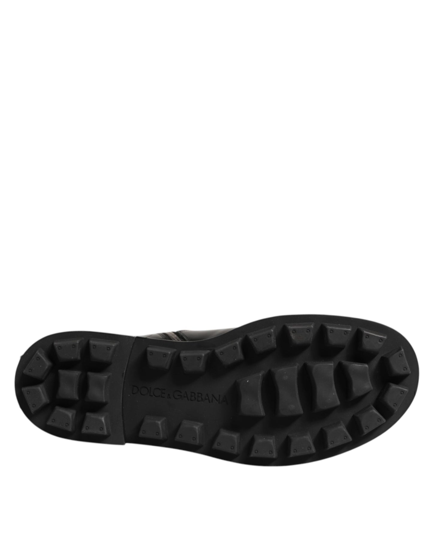 Black Logo Plaque Mid Calf Biker Boots Shoes