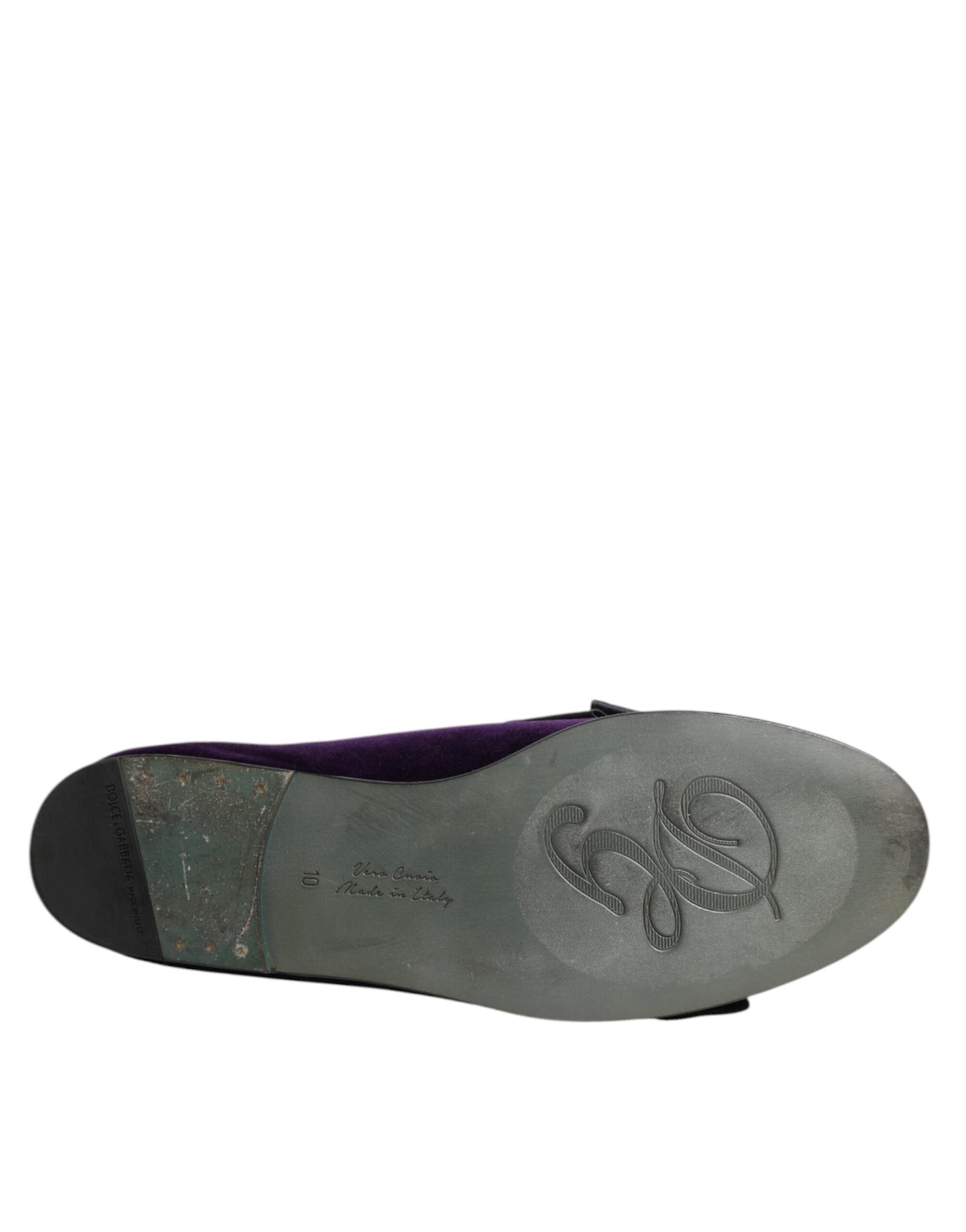 Purple Suede Cotton Bow Slip On Loafers Shoes