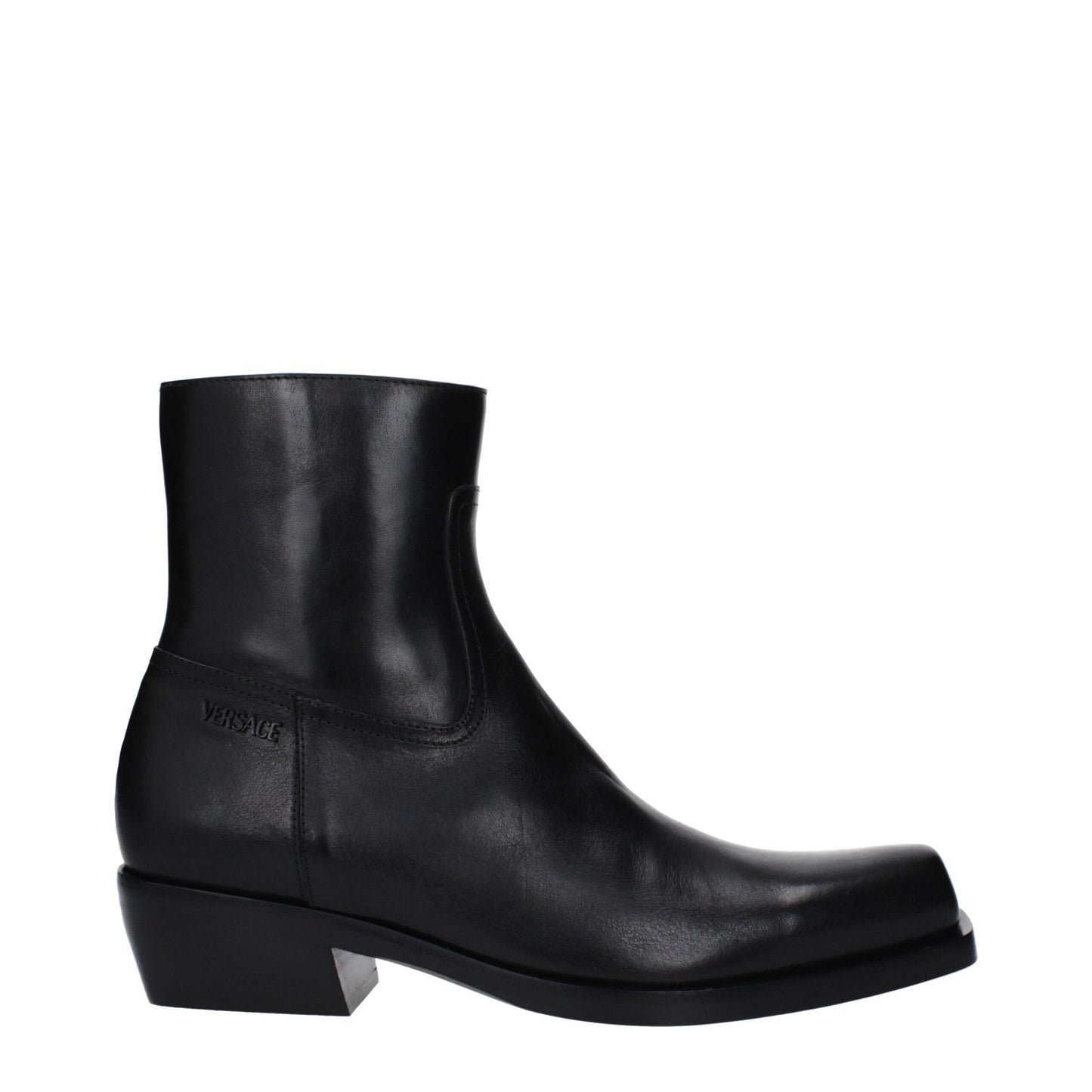 Black Leather Ankle Boots