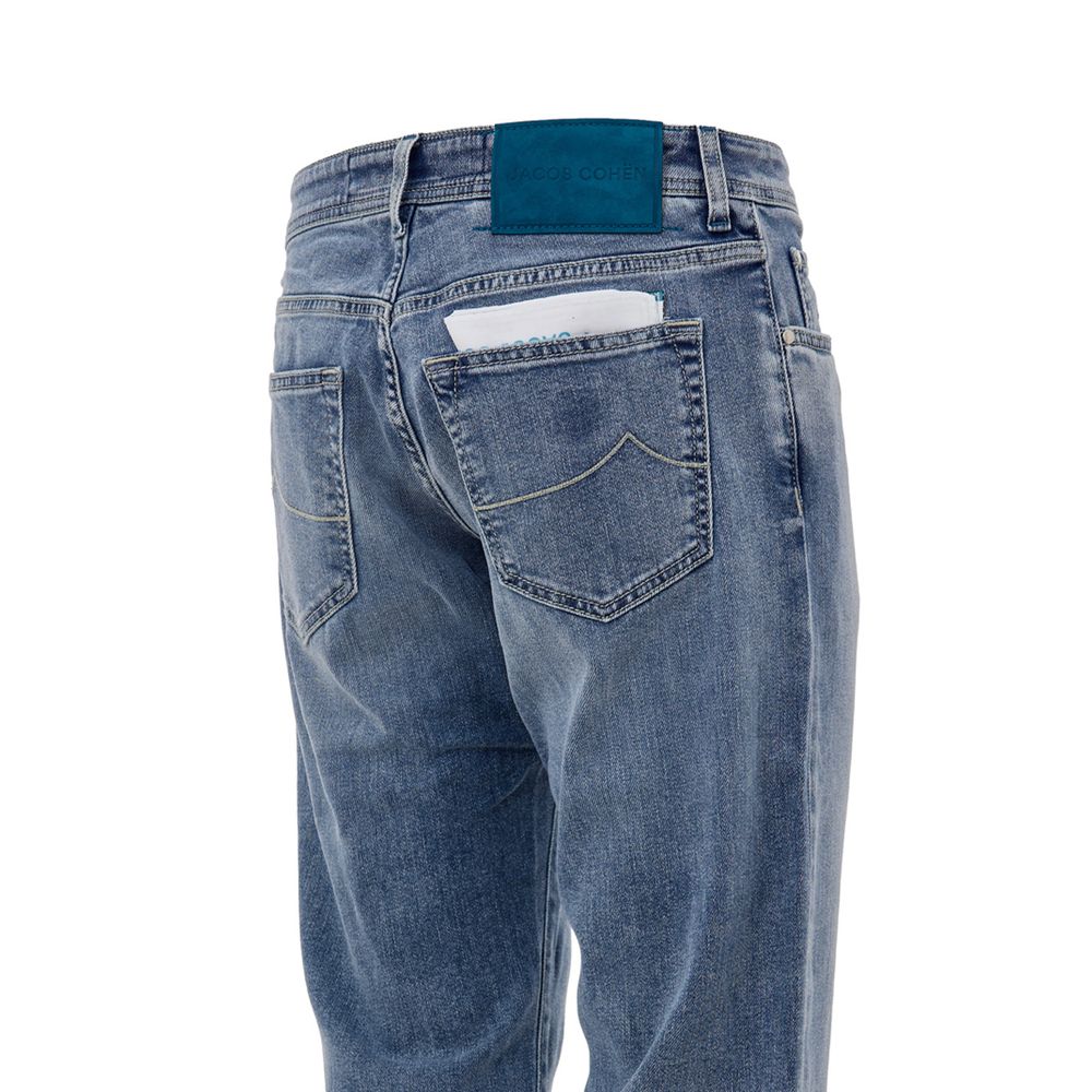 Blue Cotton Skinny Jeans