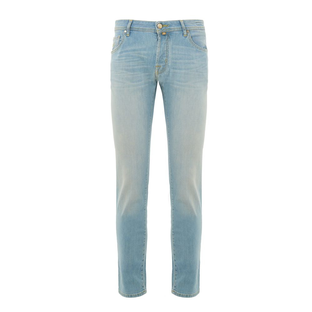 Blue Cotton Skinny Jeans