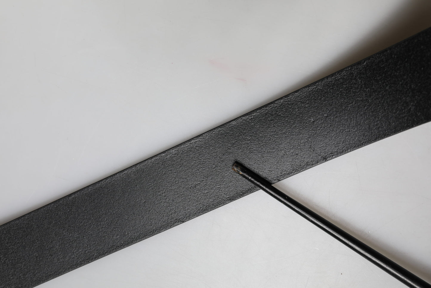 Black Leather Classic Metal Buckle Men Belt