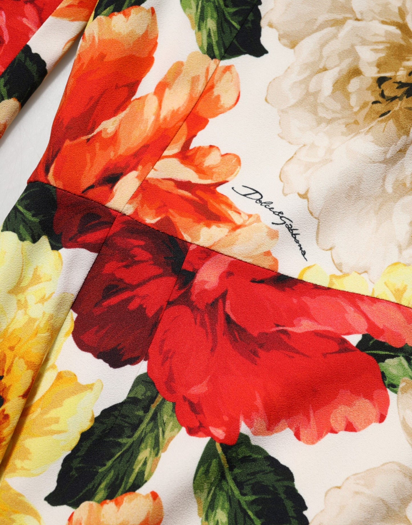 Multicolor Floral Print Viscose Sheath Dress