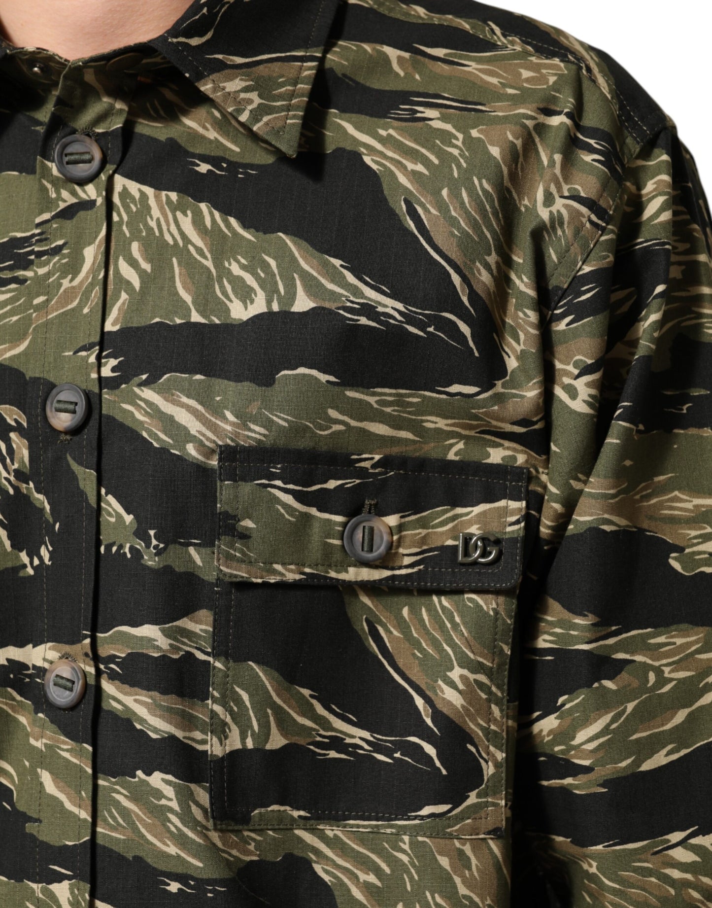 Multicolor Camouflage Cotton Casual Shirt
