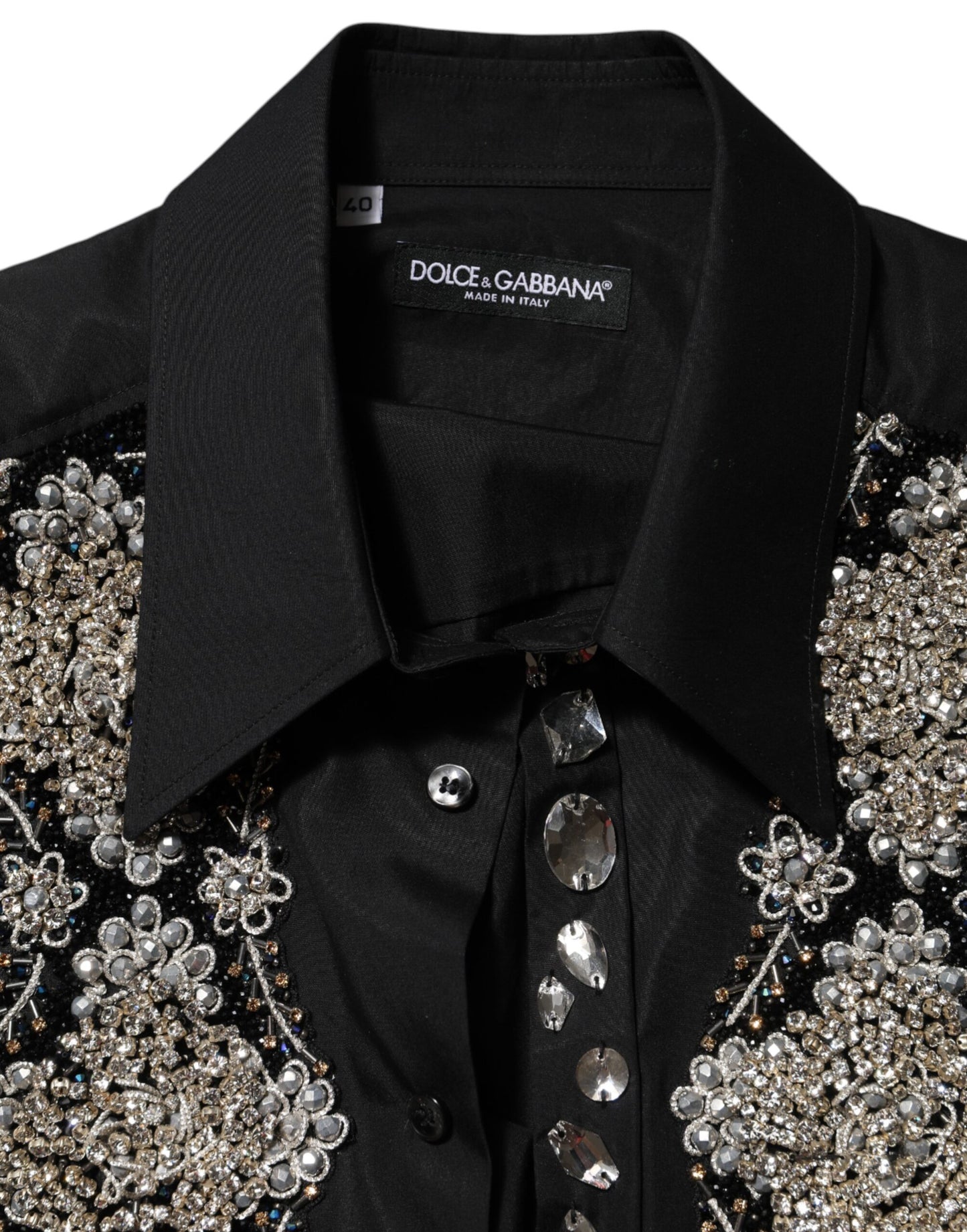 Black Embroidered Dress Men Formal Shirt