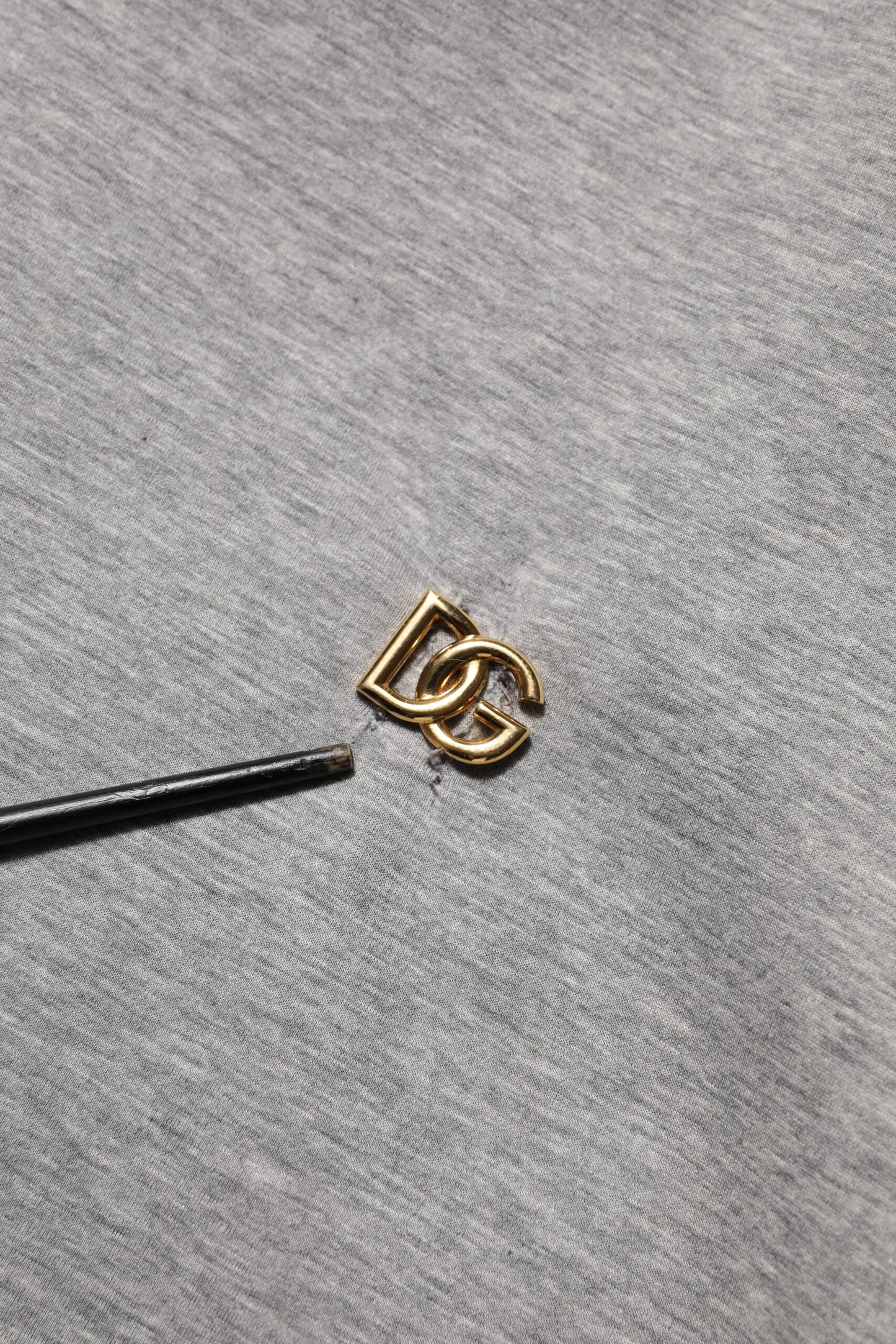 Gray Logo Cotton Hooded Sweatshirt Sweater