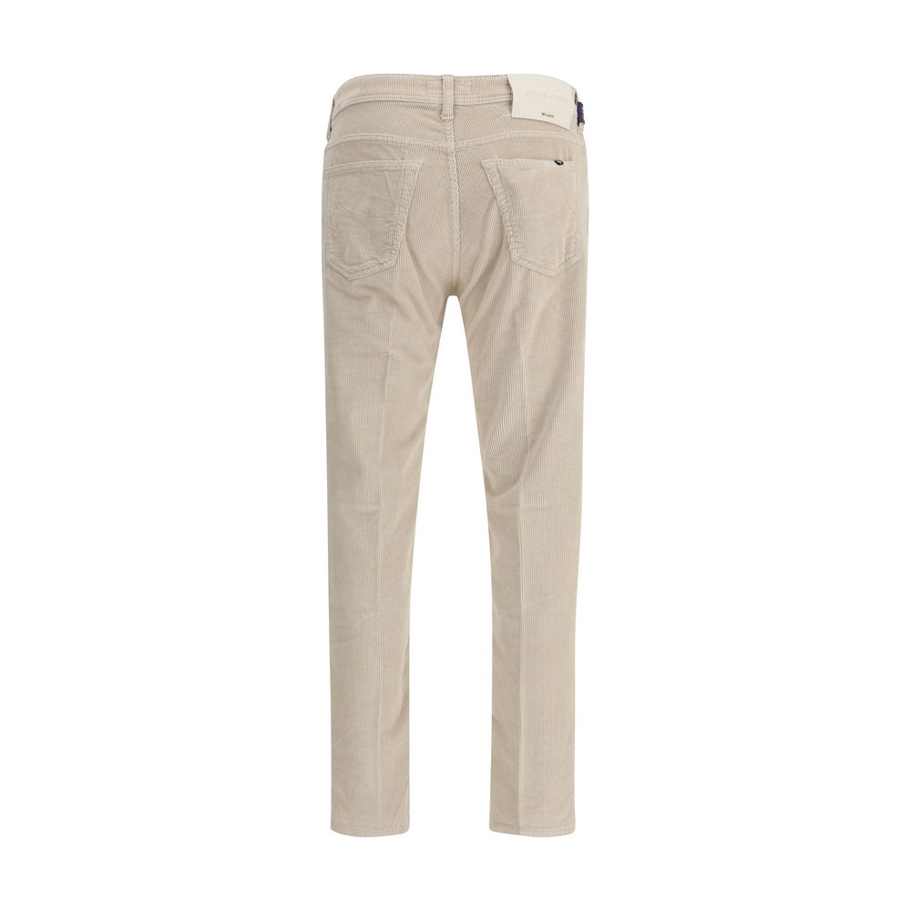 Gray Cotton Casual Pants