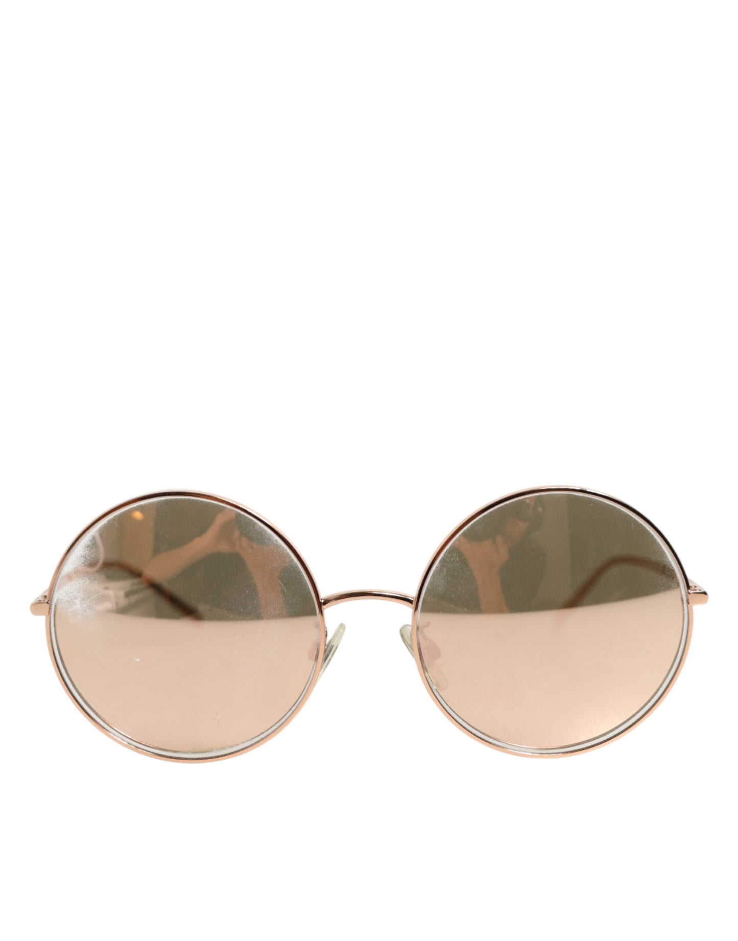 DG2215K Gold Metal Round Shades Eyewear Sunglasses
