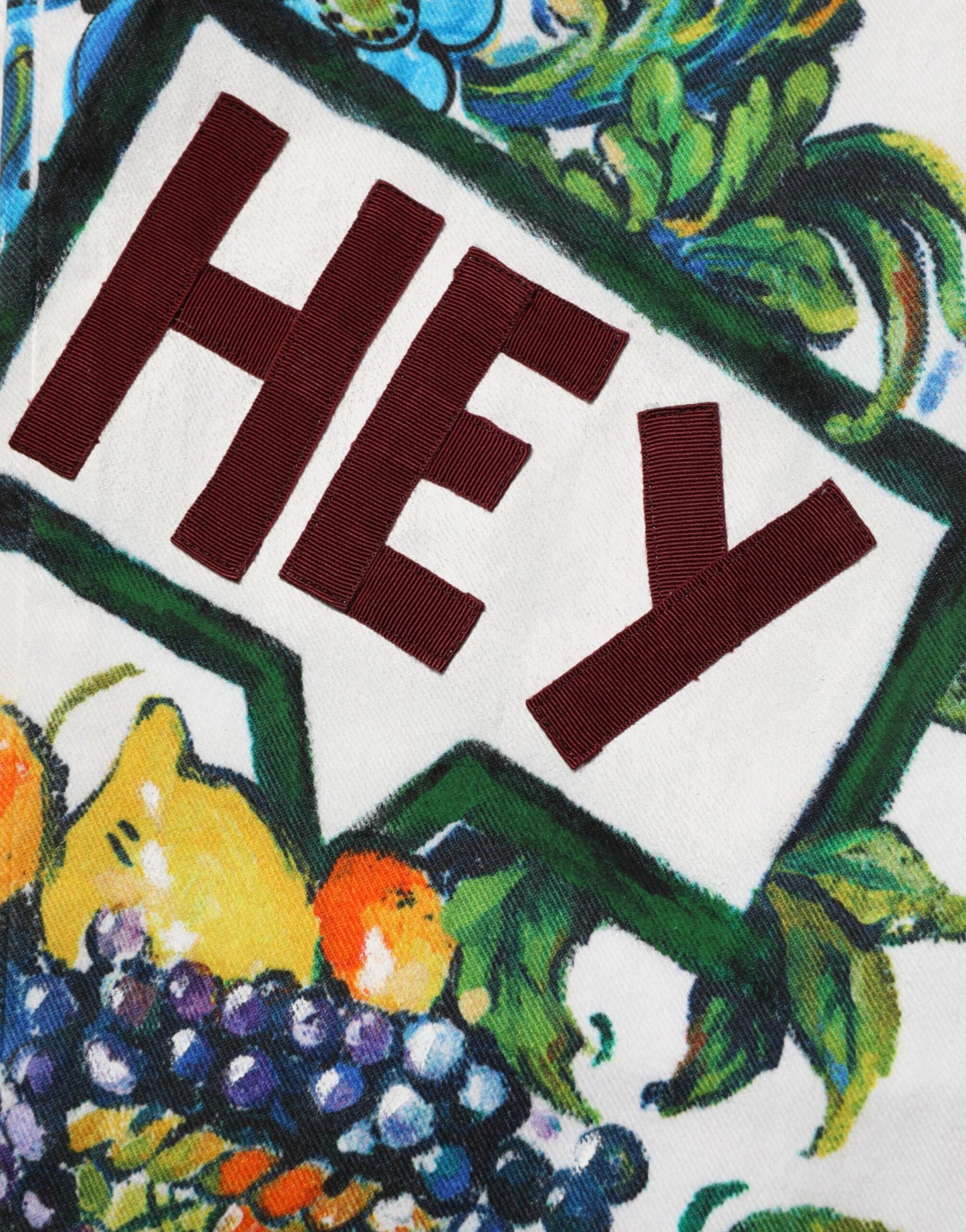 White Graffiti Print Skinny GOLD Denim Jeans