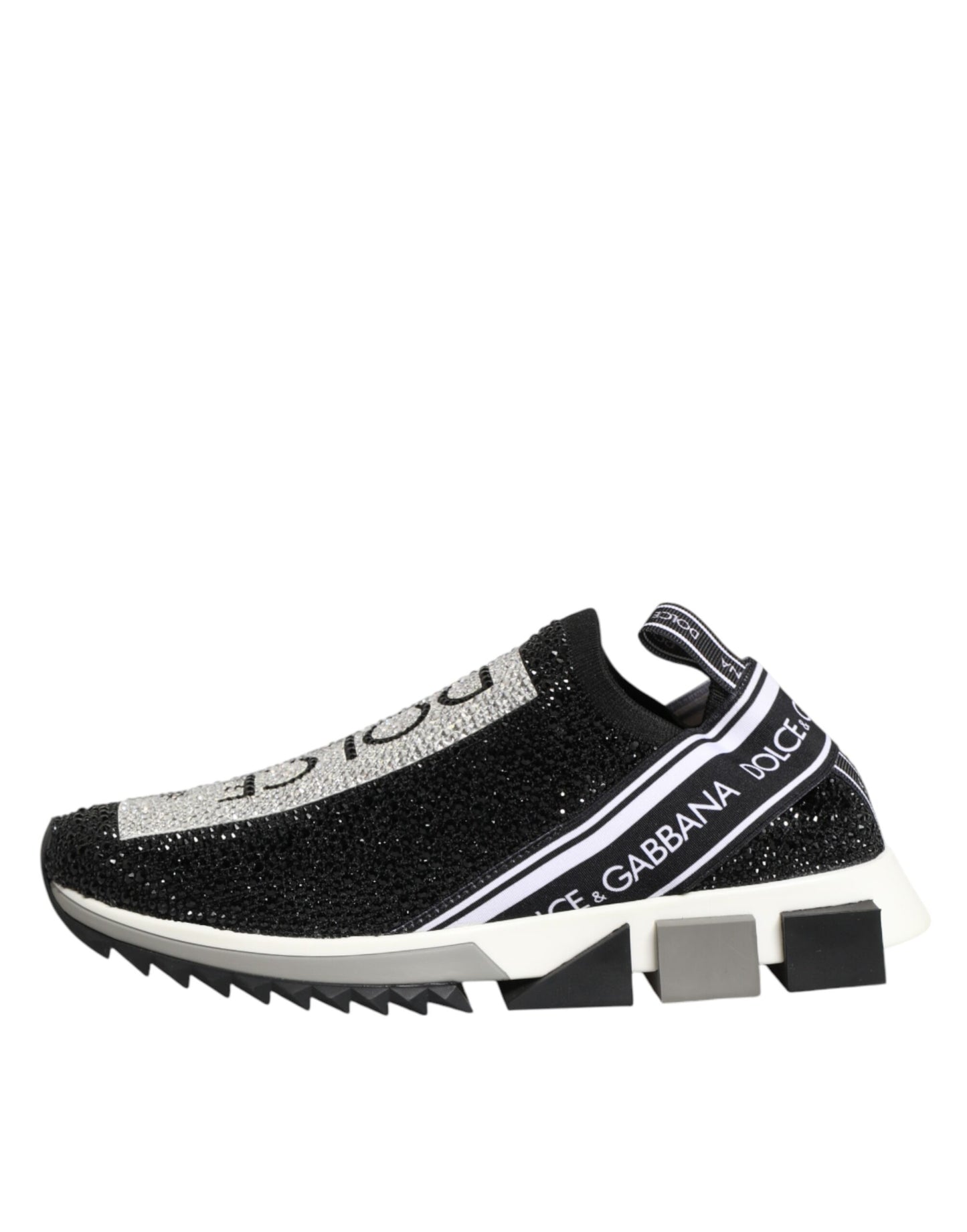 Black Silver Slip On Sorrento Sneakers Shoes