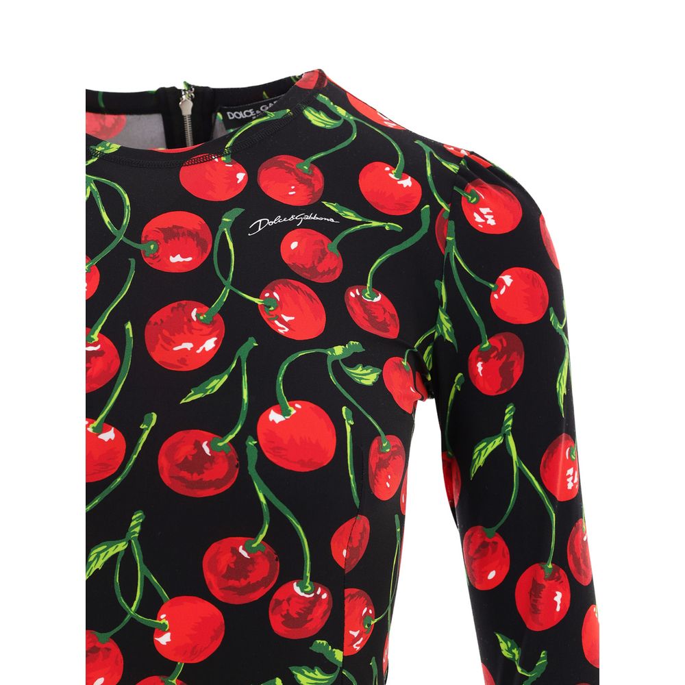 Bicolor Polyamide Short Dress