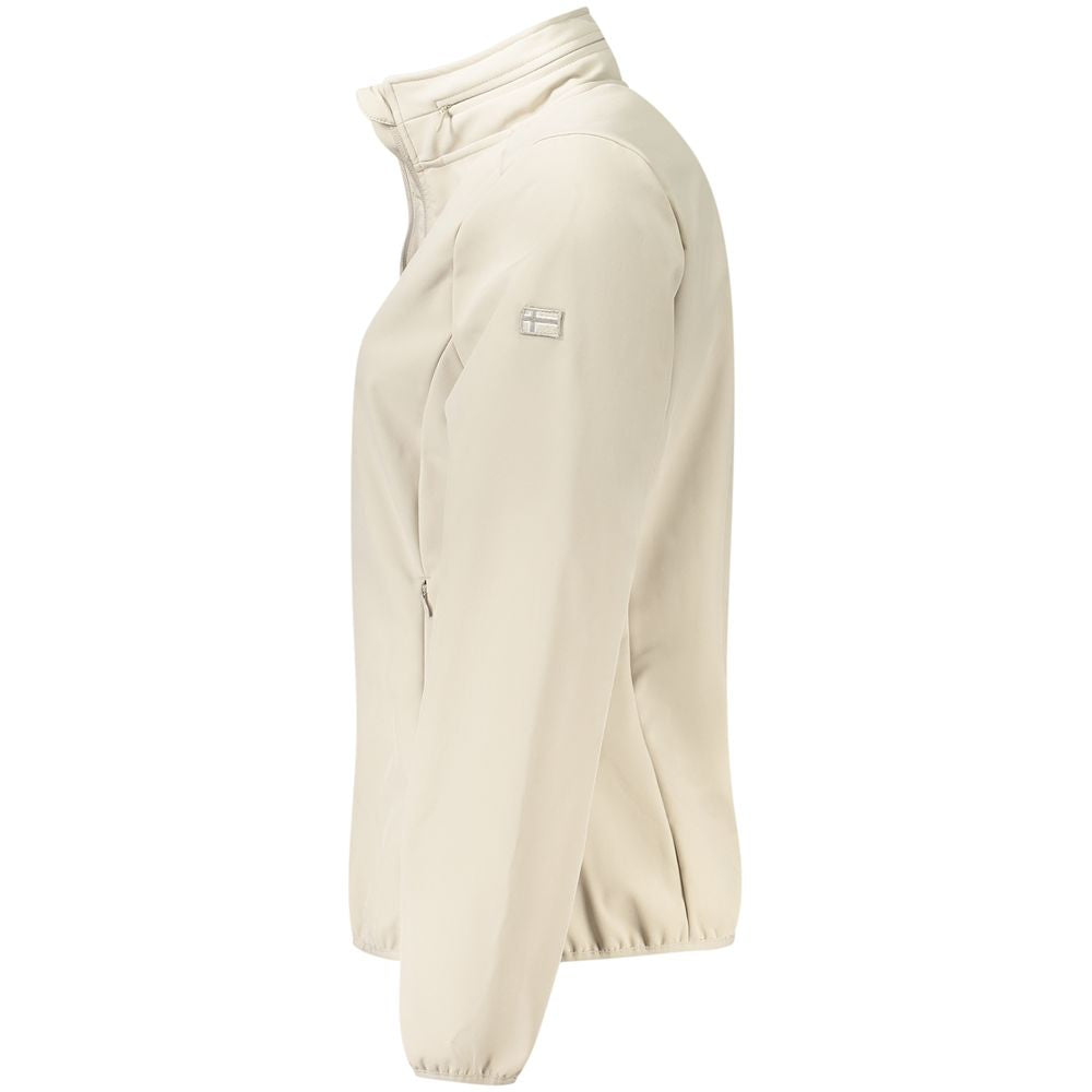 Beige Polyester Jackets & Coat