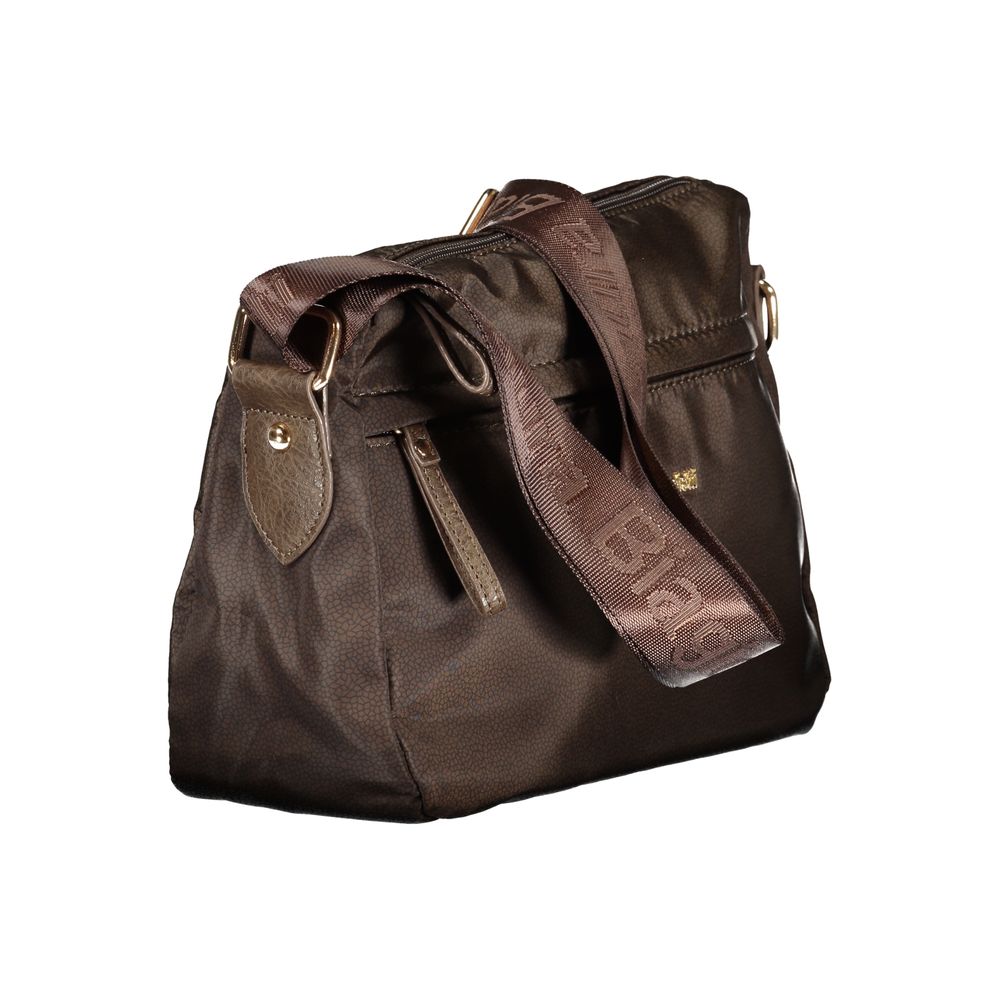 Brown Polyester Women Handbag