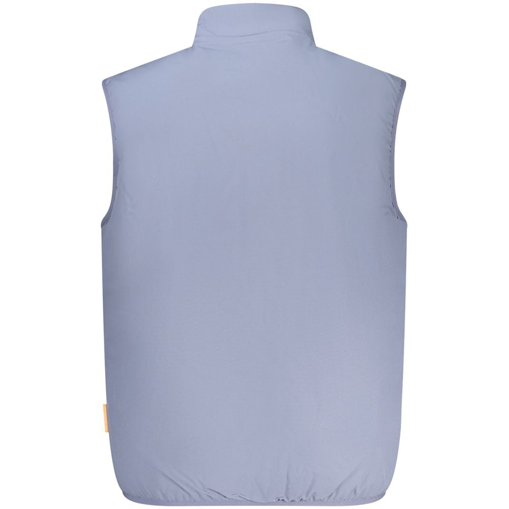 Blue Polyester Men Jacket