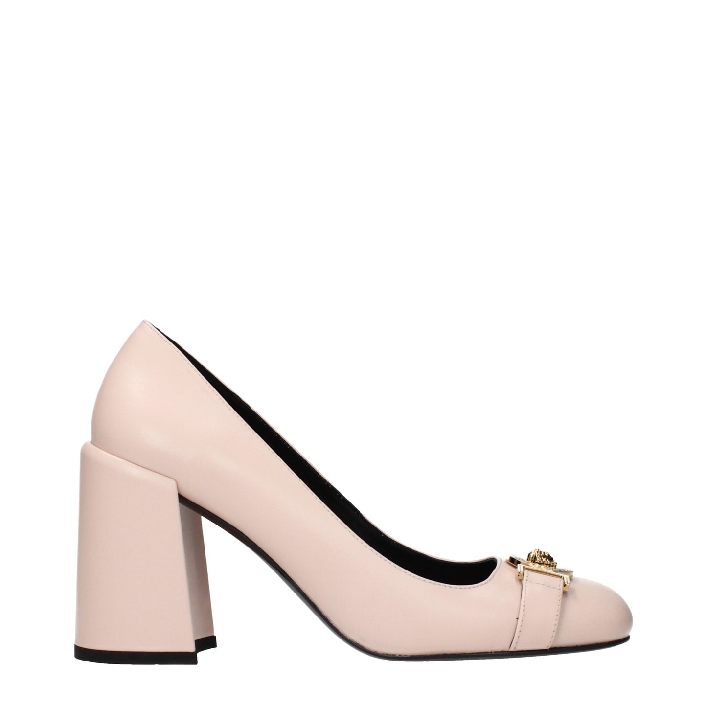 Pink Leather High Heel Pumps