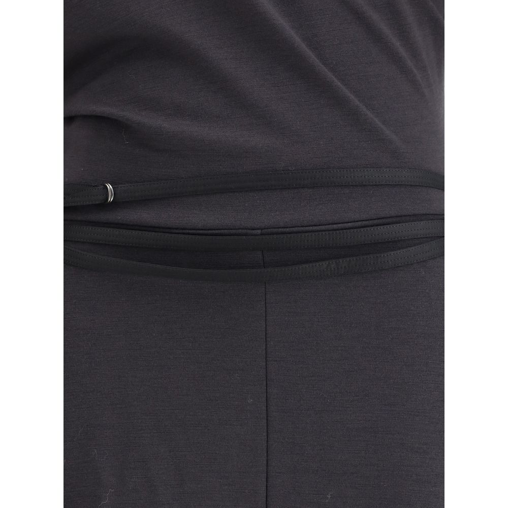 Gray Wool Casual Dress