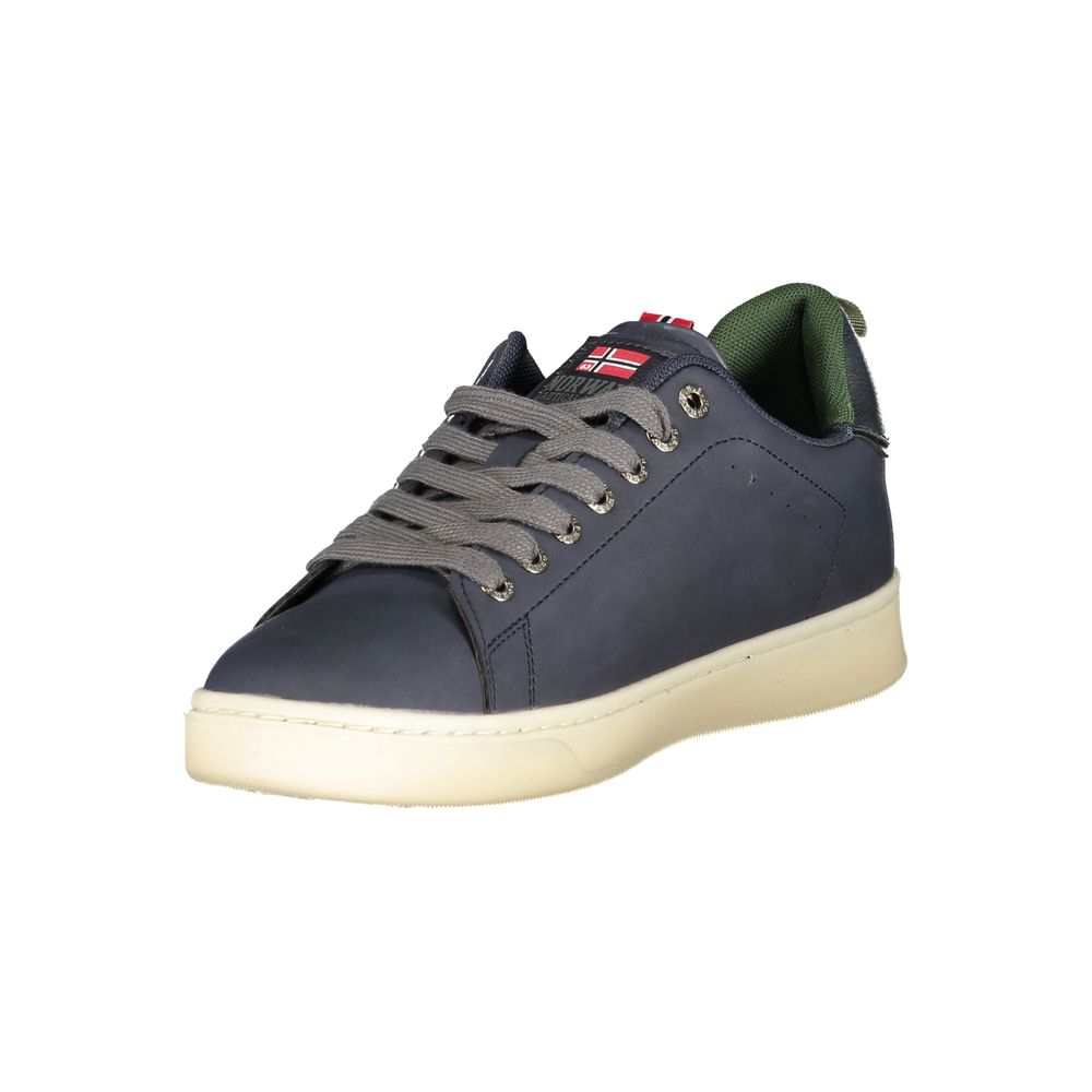 Blue Polyester Men Sneaker