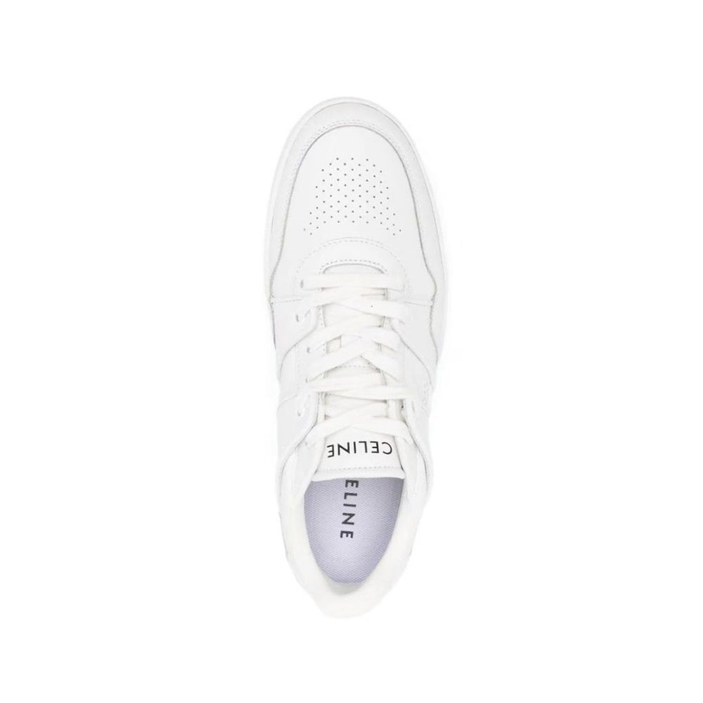 White Calfskin Low Top Sneakers