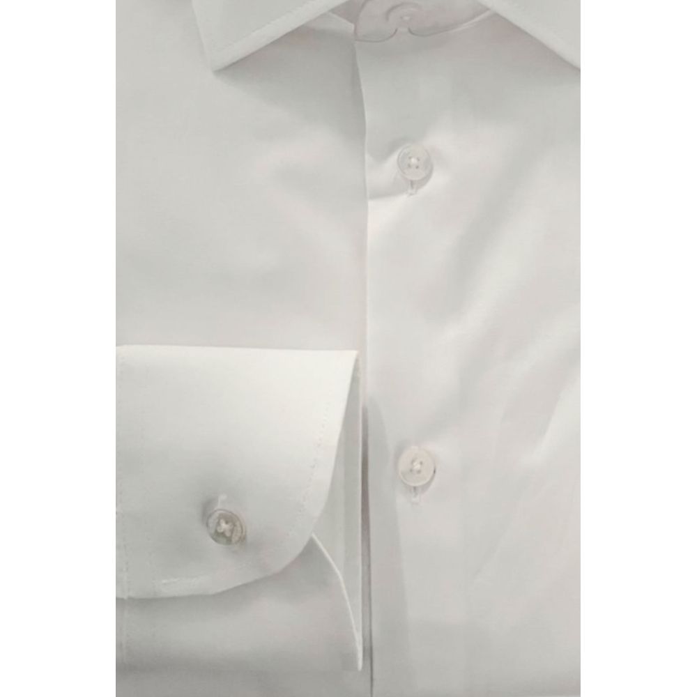 White Cotton Men Shirt