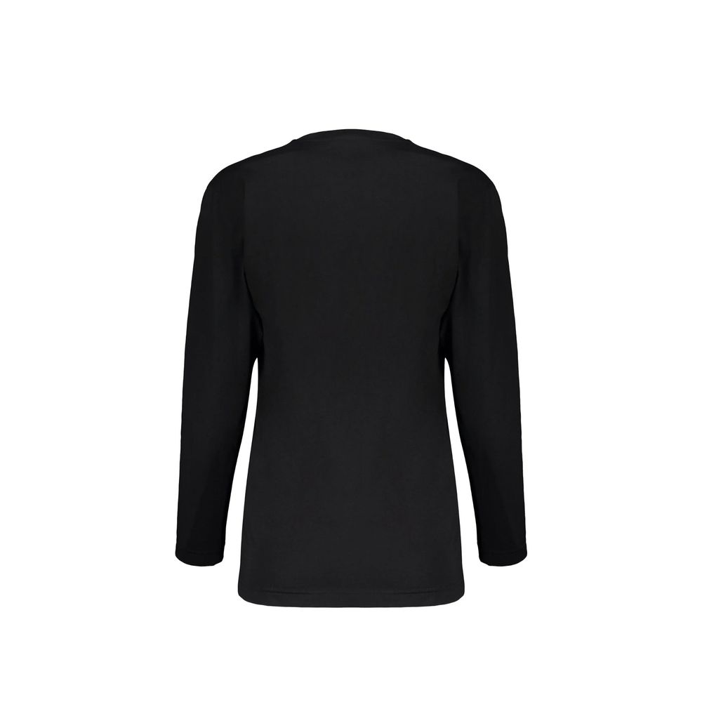 Black Cotton Long Sleeve T-Shirt