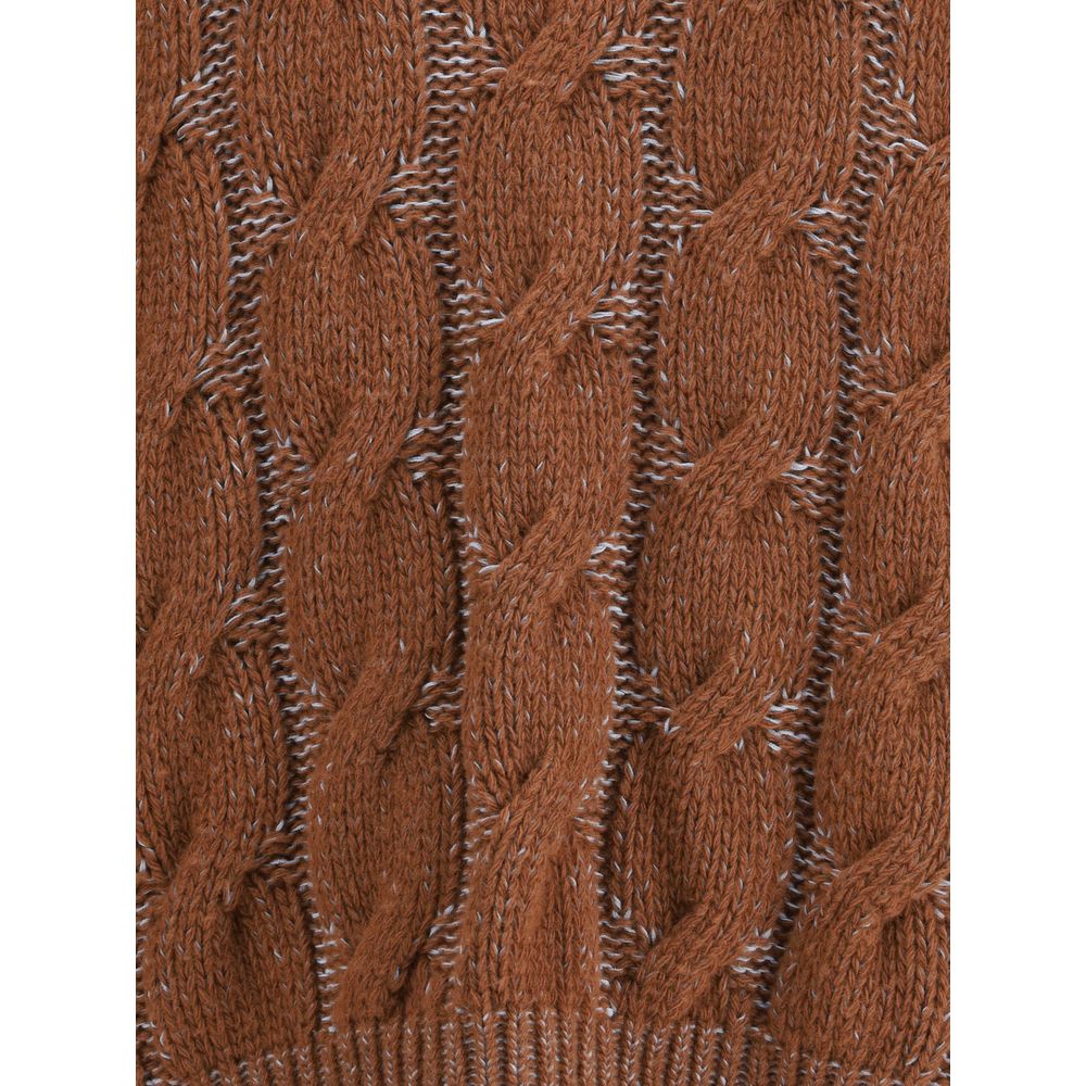 Brown Fleece Wool Sweatshirt