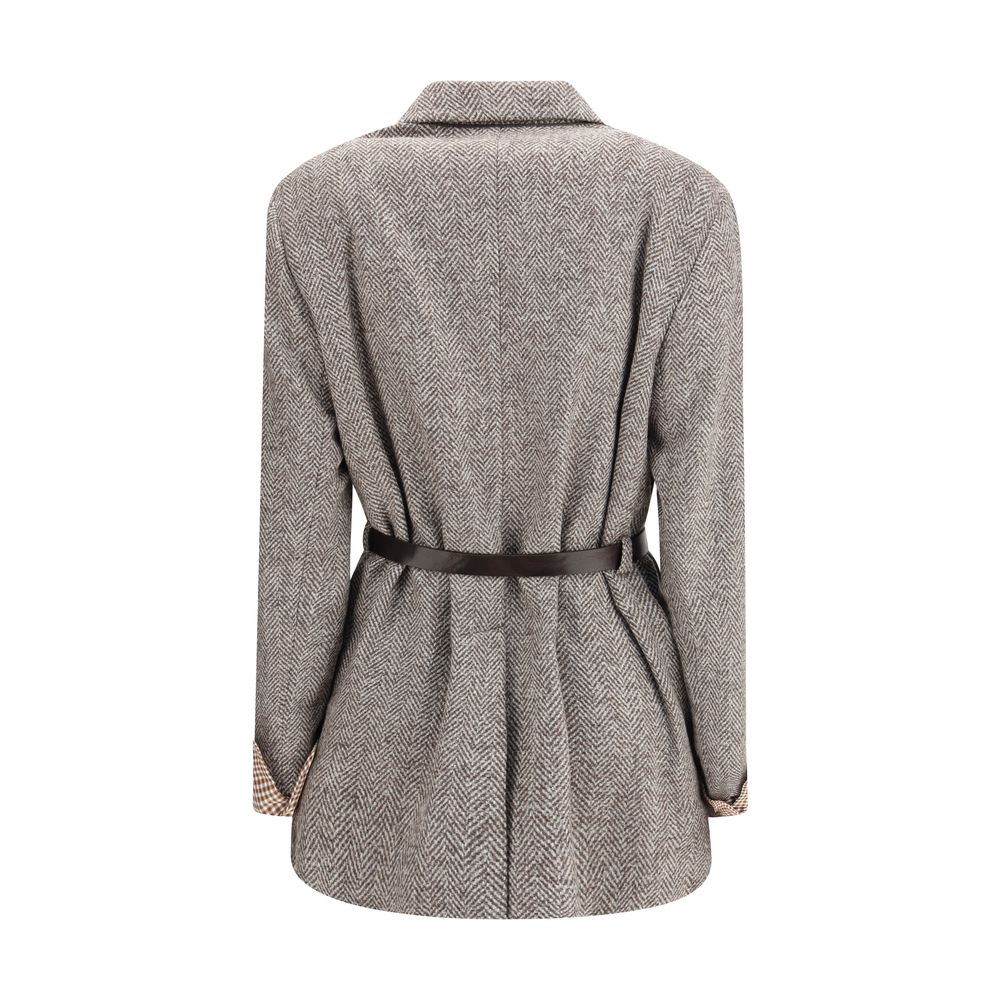 Brown Fleece Wool Coat