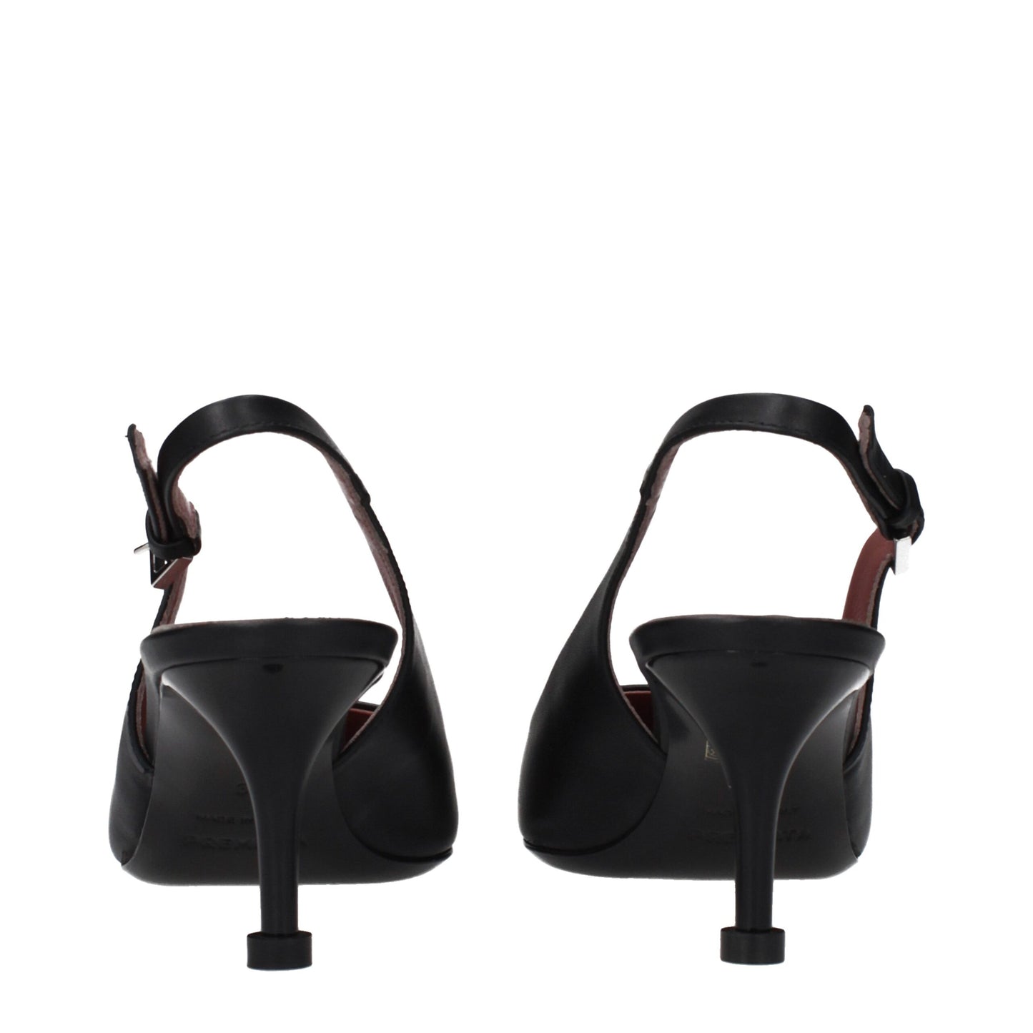 Black Leather Platform Pumps