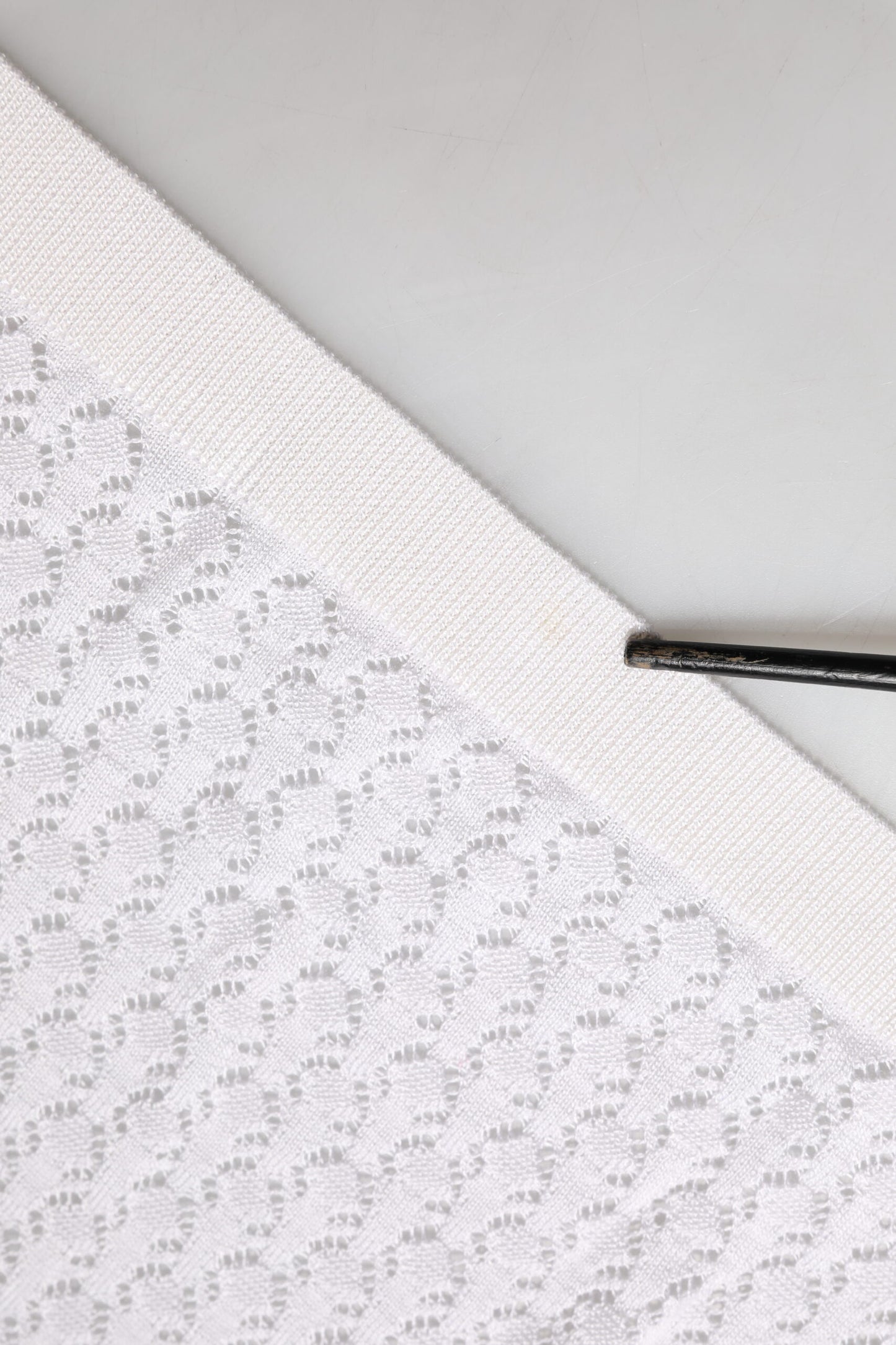 White Lace Silk Knit Long Sleeves Cardigan Top