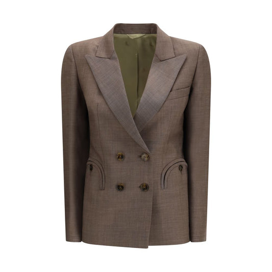 Brown Fleece Wool Blazer