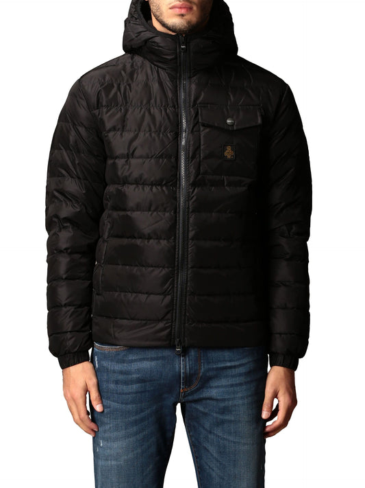 Black Nylon Men Jacket