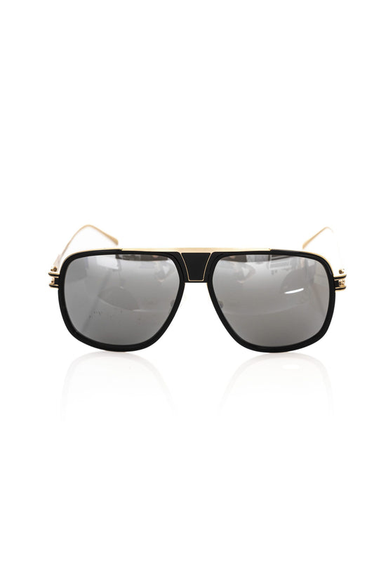 Black Metallic Fiber Men Sunglass
