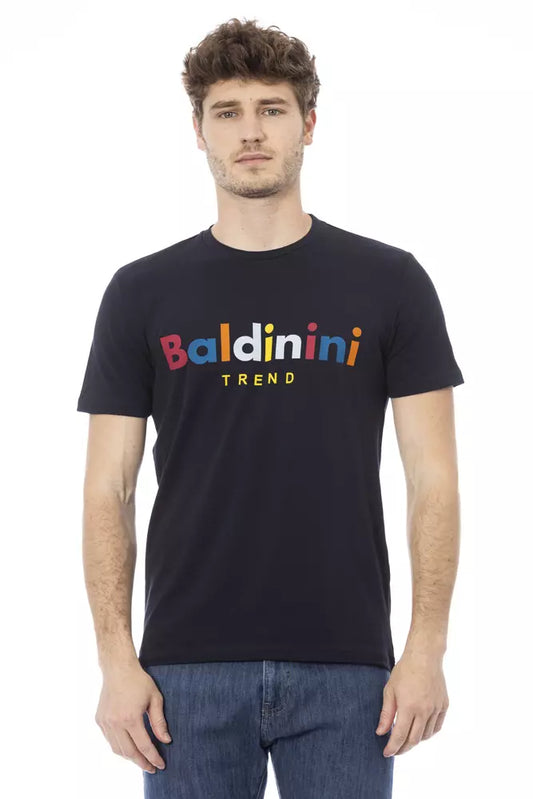 Blue Cotton Men's T-Shirt