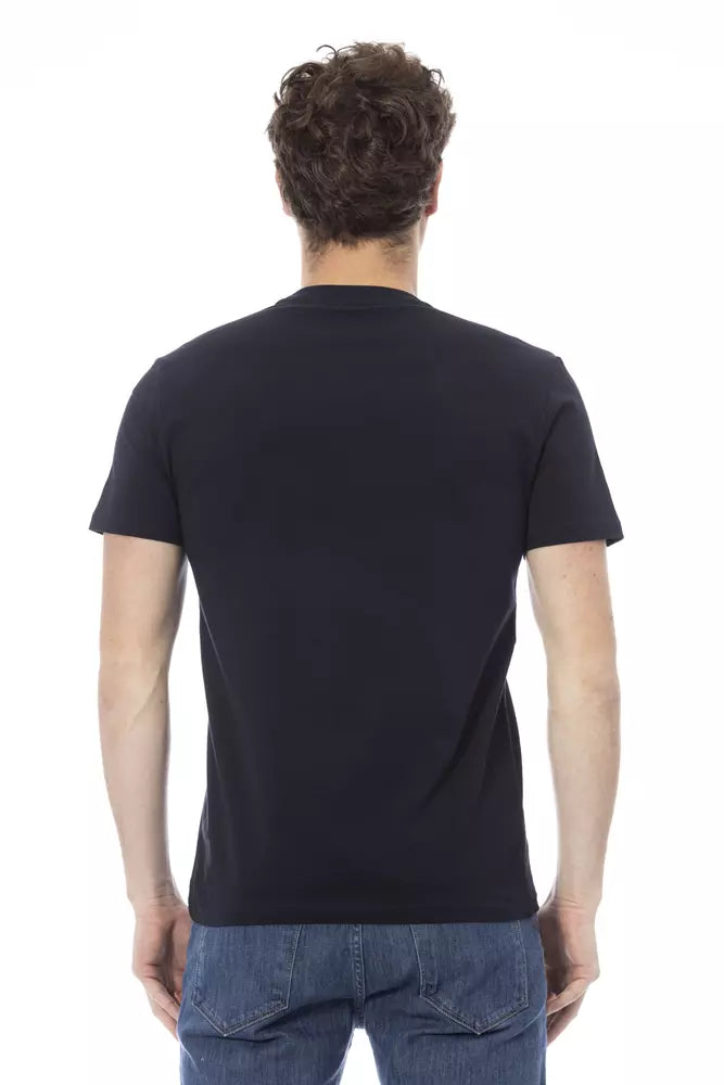 Blue Cotton Men's T-Shirt