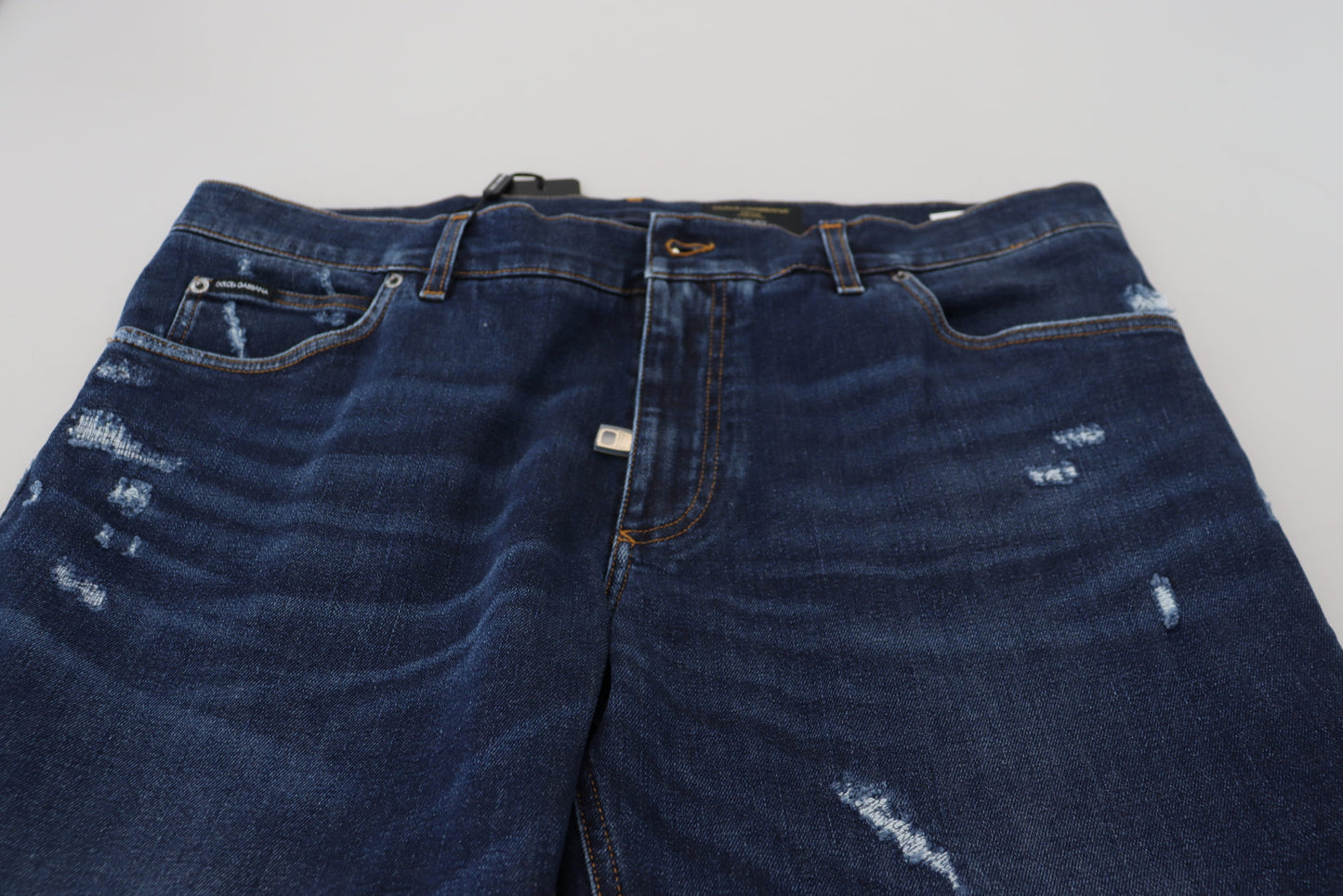 Blue Washed Cotton Casual Denim Jeans
