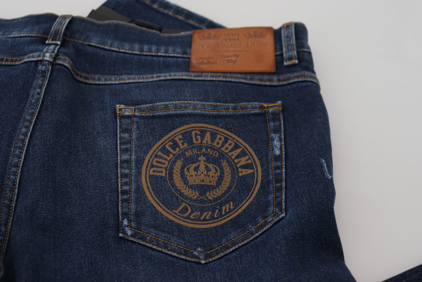 Blue Washed Cotton Casual Denim Jeans