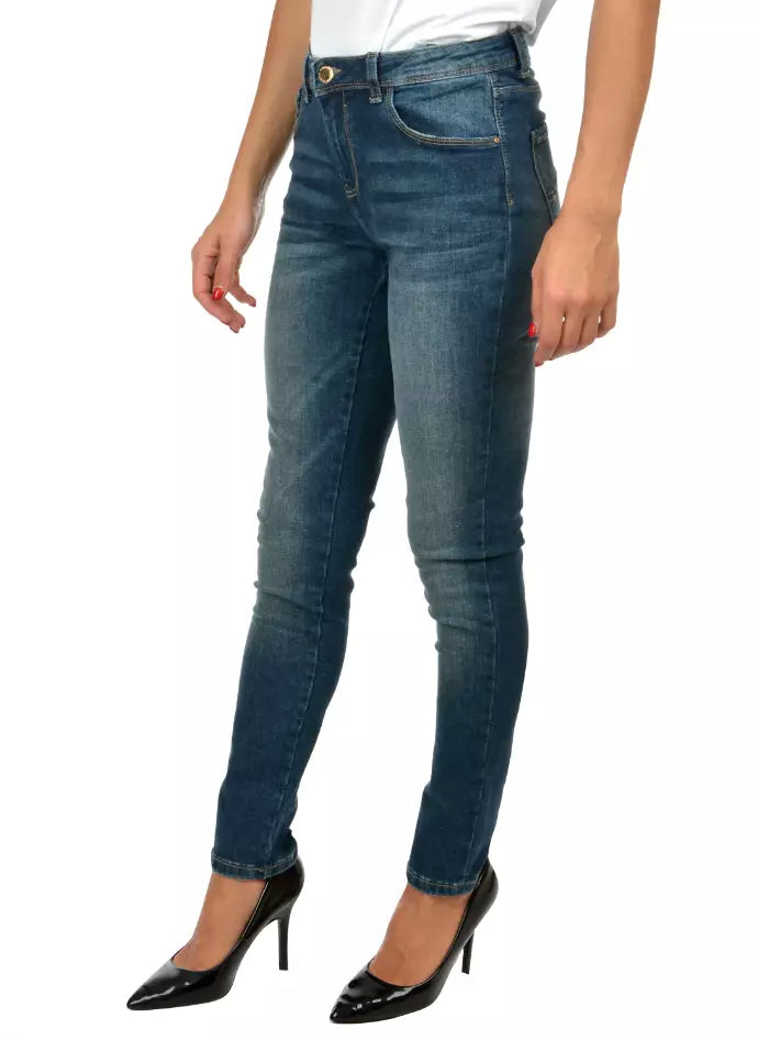 Blue Cotton Women's Skinny Jeans