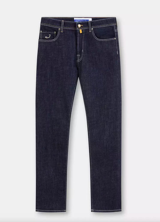 Blue Cotton Men's Straight-Leg Jean