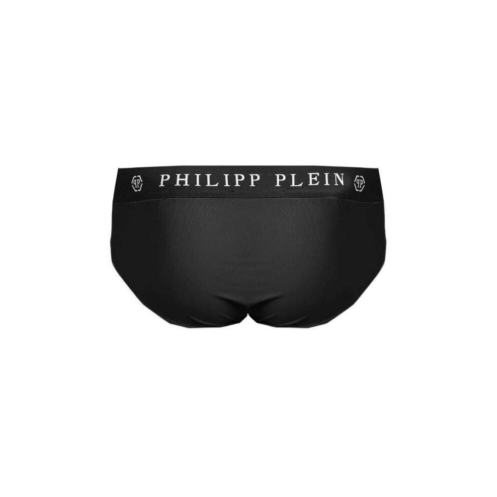Black Polyamide Men Swim Brief