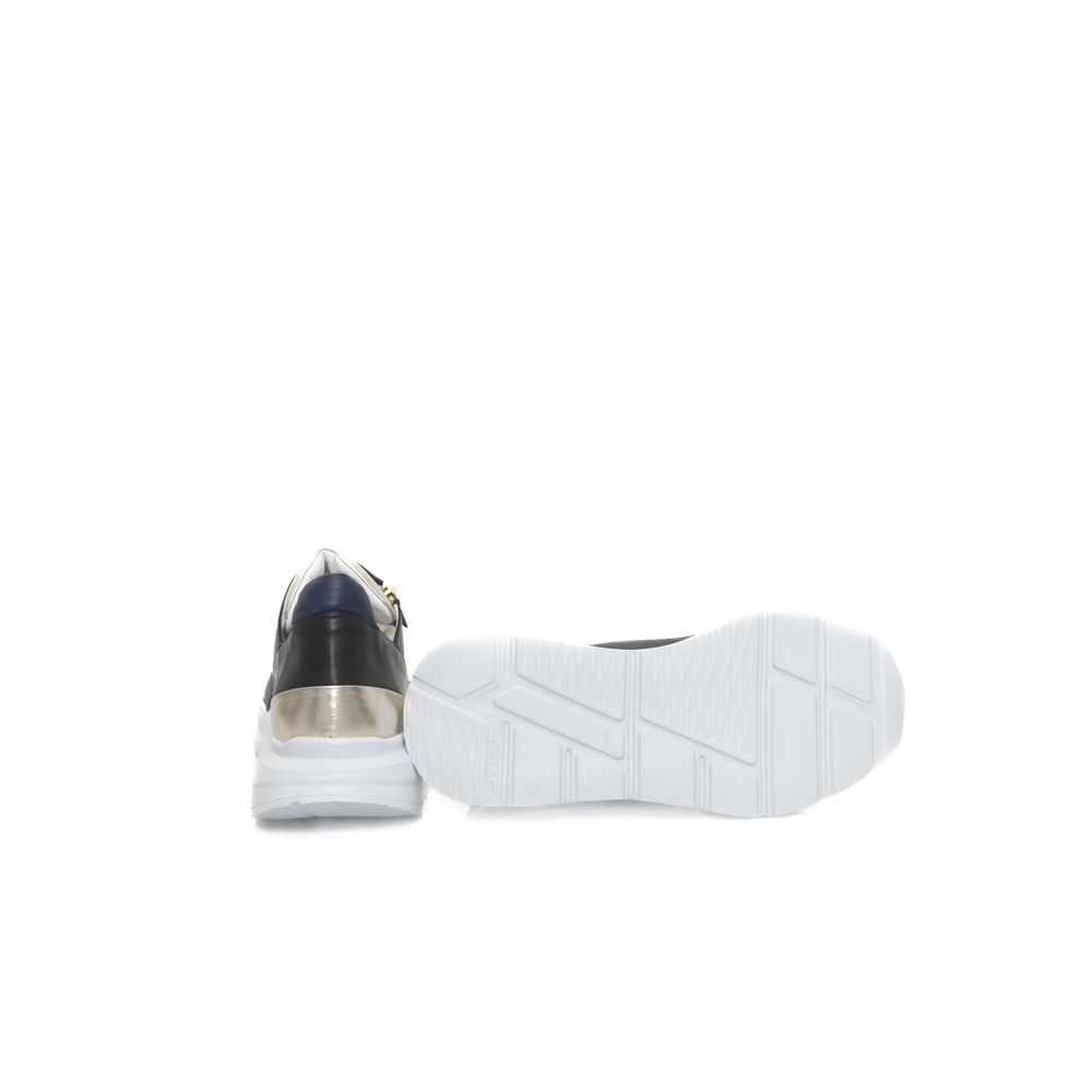 Black Goatskin Women Sneaker