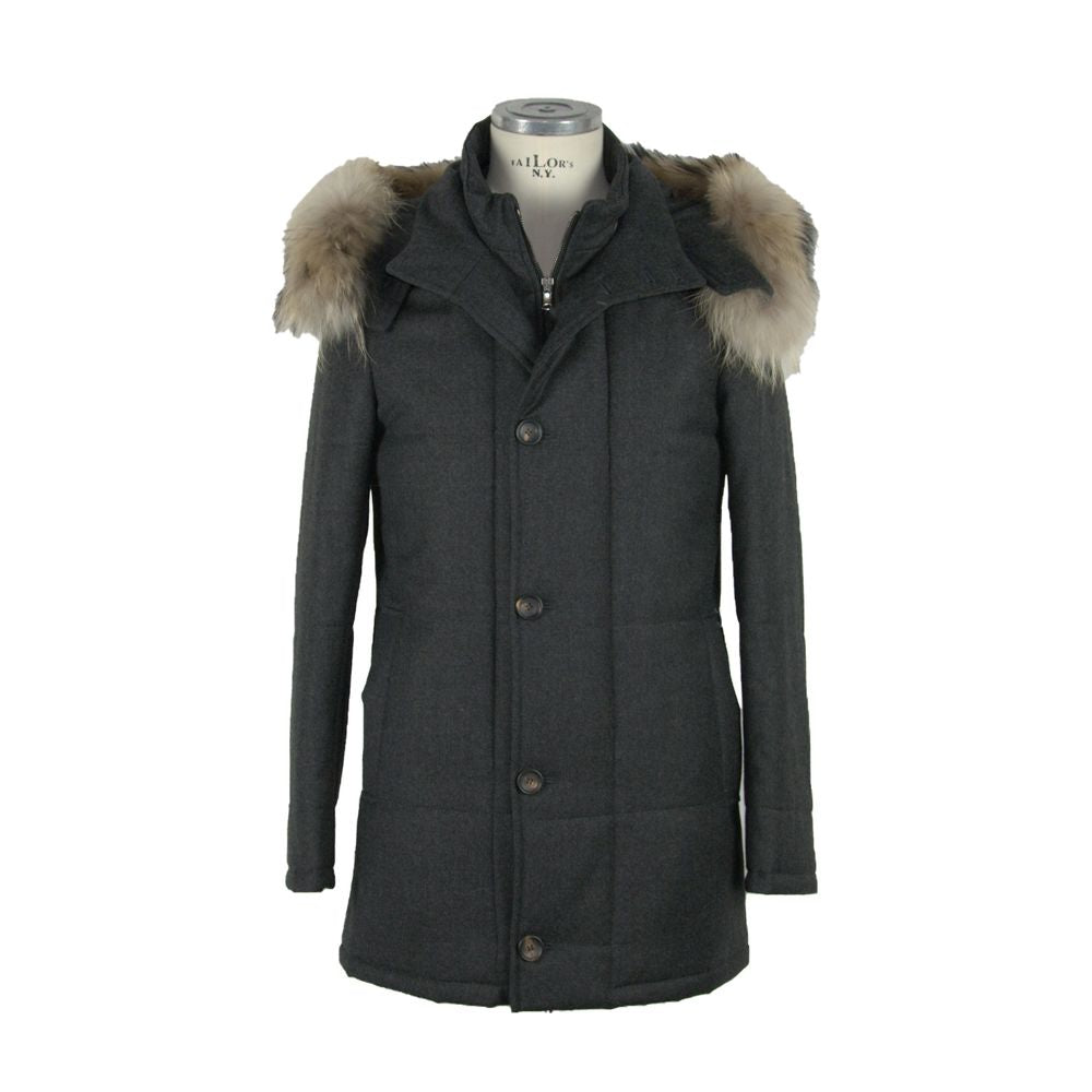 Gray Wool Men Jacket